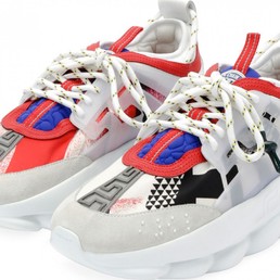 Кроссовки Versace Chain серые