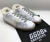 Зимние кеды с мехом Golden Goose Superstar белые