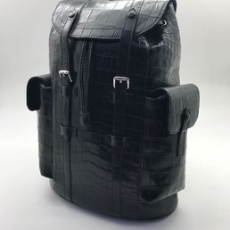 Рюкзак Louis Vuitton Christopher PM черный крокодил
