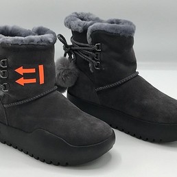 Женские полусапожки Off White серые
