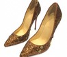 Туфли Christian Louboutin Pigalle золотые женские