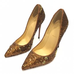 Туфли Christian Louboutin Pigalle золотые женские