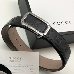 Ремень Gucci черный кожаный