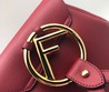 Кожаный рюкзак FENDI бордовый