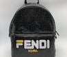 Кожаный рюкзак FENDI с логотипом