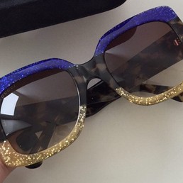 Очки Gucci женские синие с золотом