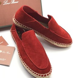 Замшевые эспадрильи Loro Piana Open Walk красные
