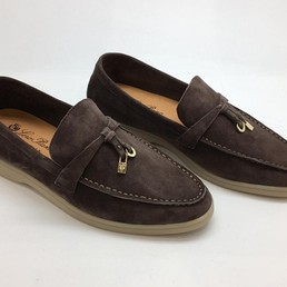 Замшевые лоферы Loro Piana Open Walk