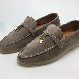 Лоферы серые Loro Piana Open