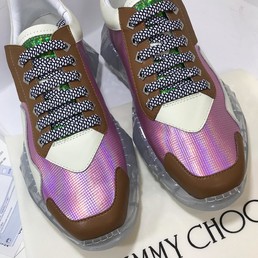Женские летние кожаные кроссовки Jimmy Choo