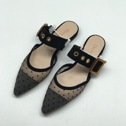 Мюли Christian Dior  черные текстиль