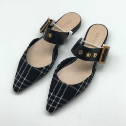 Мюли Christian Dior черные текстиль