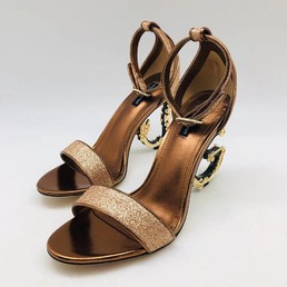 Босоножки золотые Dolce&Gabbana