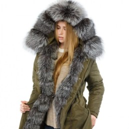 Парка с мехом чернобурки