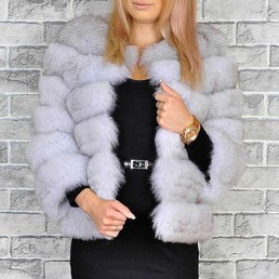 Шуба из песца автоледи (Колотый лед)