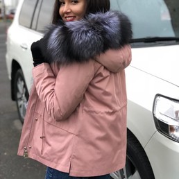 Парка с мехом чернобурки