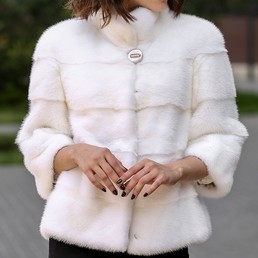 Норковая шуба автоледи (Жемчуг)