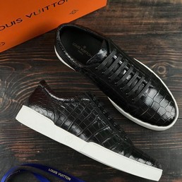 Мужские кроссовки Louis Vuitton из кожи крокодила