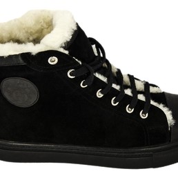 Женские кеды Hermes High Black Winter