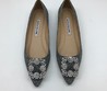 Балетки Manolo Blahnik Hangisiflat серые