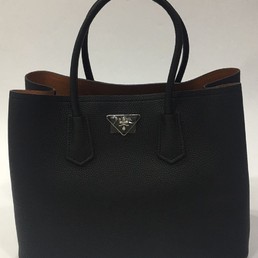 Женская кожаная сумка Prada Double Bag черная