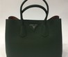Женская кожаная сумка Prada Double Bag темно-зеленая