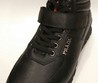 Мужские зимние высокие кожаные кроссовки Prada Sport черные