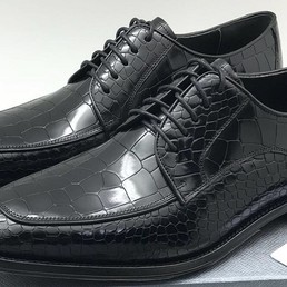 Мужские кожаные туфли Prada черные