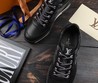 Мужские кожаные кроссовки Louis Vuitton черные