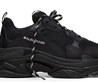Кроссовки Balenciaga Triple S черные на толстой подошве