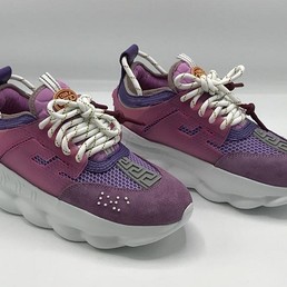 Сиреневые кроссовки Versace Chain