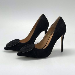 Женские замшевые туфли Gianvito Rossi черные