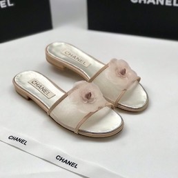 Шлепанцы Chanel текстиль лиловые