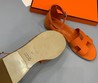 Оранжевые кожаные сандалии Hermes