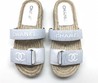 Шлепки Chanel серые текстиль