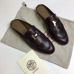 Женские коричневые мюли Hermes