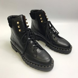Черные ботинки Valentino Garavani кожаные