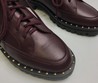 Бордовые ботинки Valentino Garavani кожаные