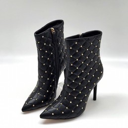 Черные ботильоны кожаные Valentino Garavani