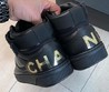 Высокие кеды Chanel черные с липучкой