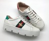 Кожаные кроссовки Gucci Ace белые