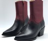 Ботинки женские Christian Dior L.A.бордовые с черным высокие
