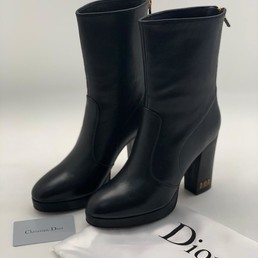 Кожаные сапоги Christian Dior D-Rise черные