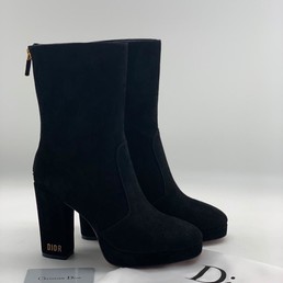 Замшевые сапоги Christian Dior D-Rise черные