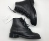Кожаные ботинки на шнуровке Chanel черные