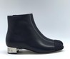 Chanel кожаные черные ботильоны