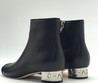 Chanel кожаные черные ботильоны