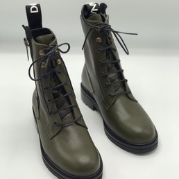 Женские ботинки на шнуровке Dolce&Gabbana зеленые