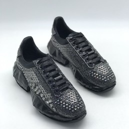 Женские черные кроссовки Jimmy Choo