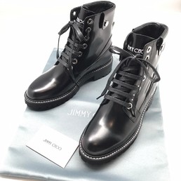 Кожаные ботинки Jimmy Choo черные